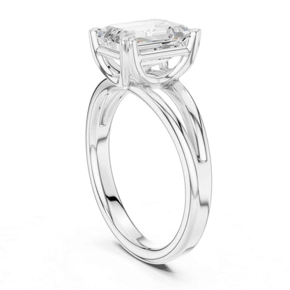 2 Carat emerald-cut diamond engagement ring