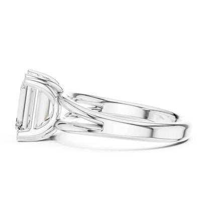 2 Carat emerald-cut diamond engagement ring