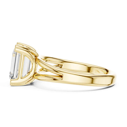 2 Carat emerald-cut diamond engagement ring