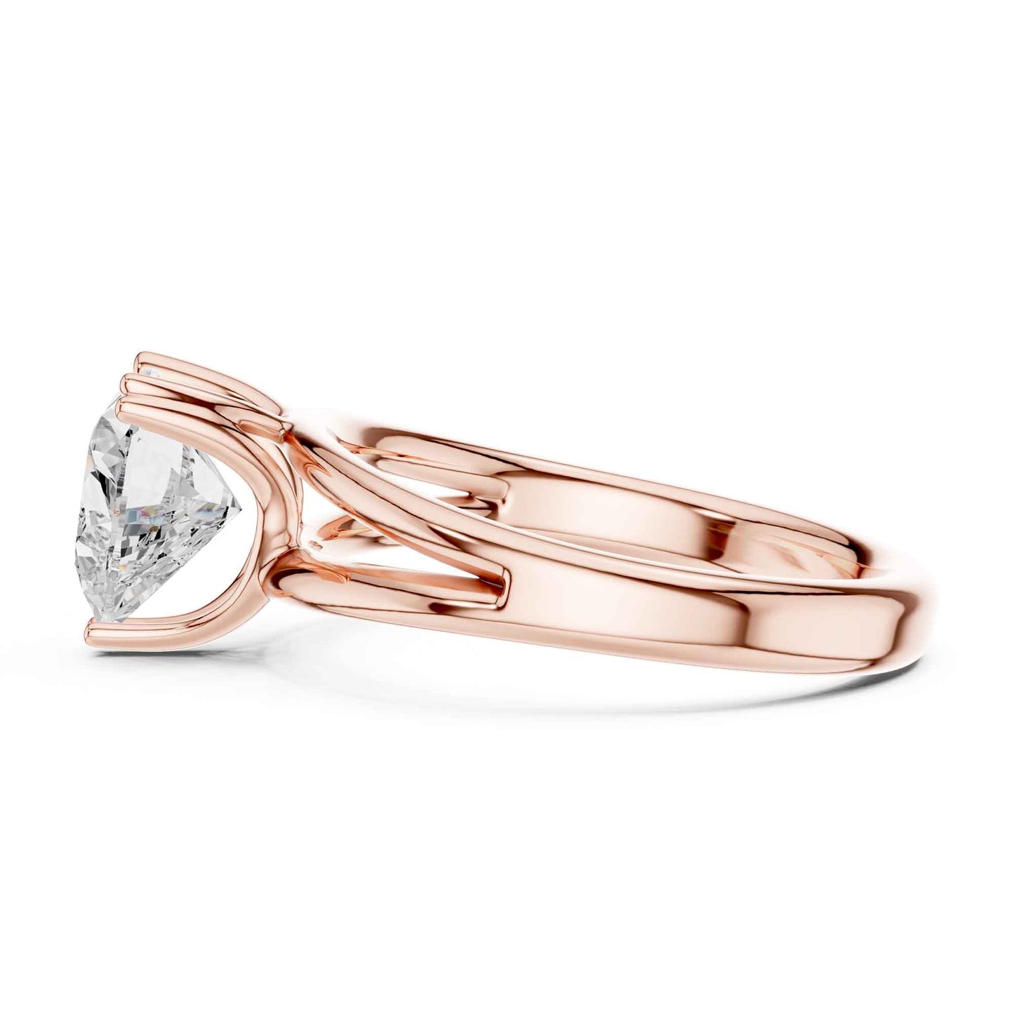 2 Carat heart-shaped diamond engagement ring