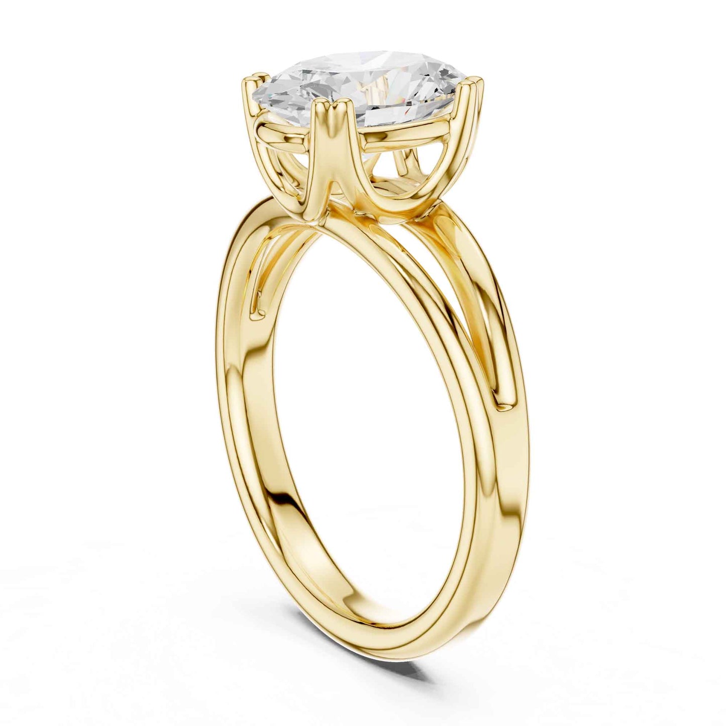 2 Carat oval-cut diamond engagement ring