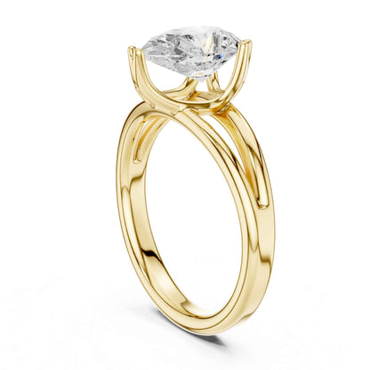 2 Carat pear-cut diamond engagement ring