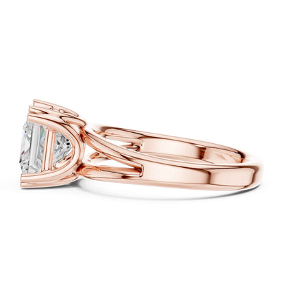 2 Carat princess cut diamond engagement ring