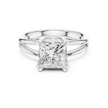 2 Carat princess cut diamond engagement ring