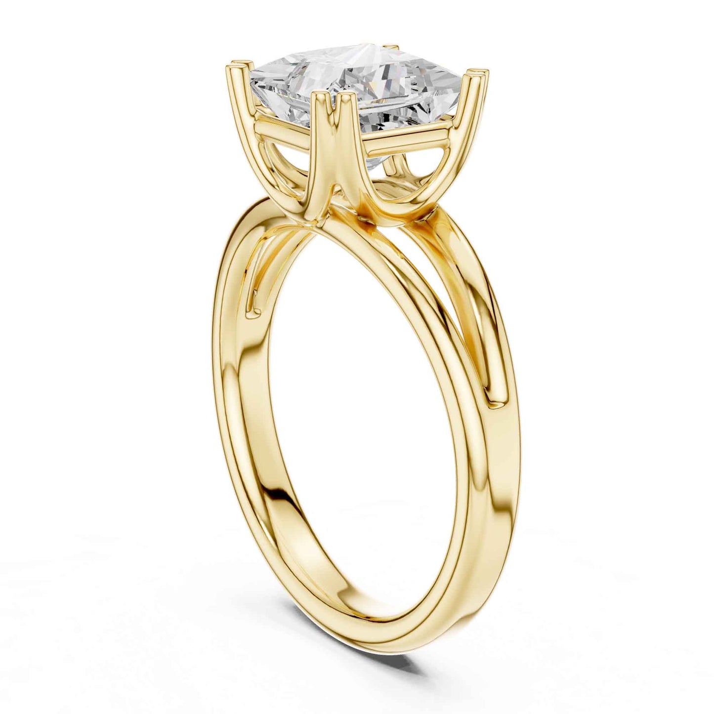 2 Carat princess cut diamond engagement ring