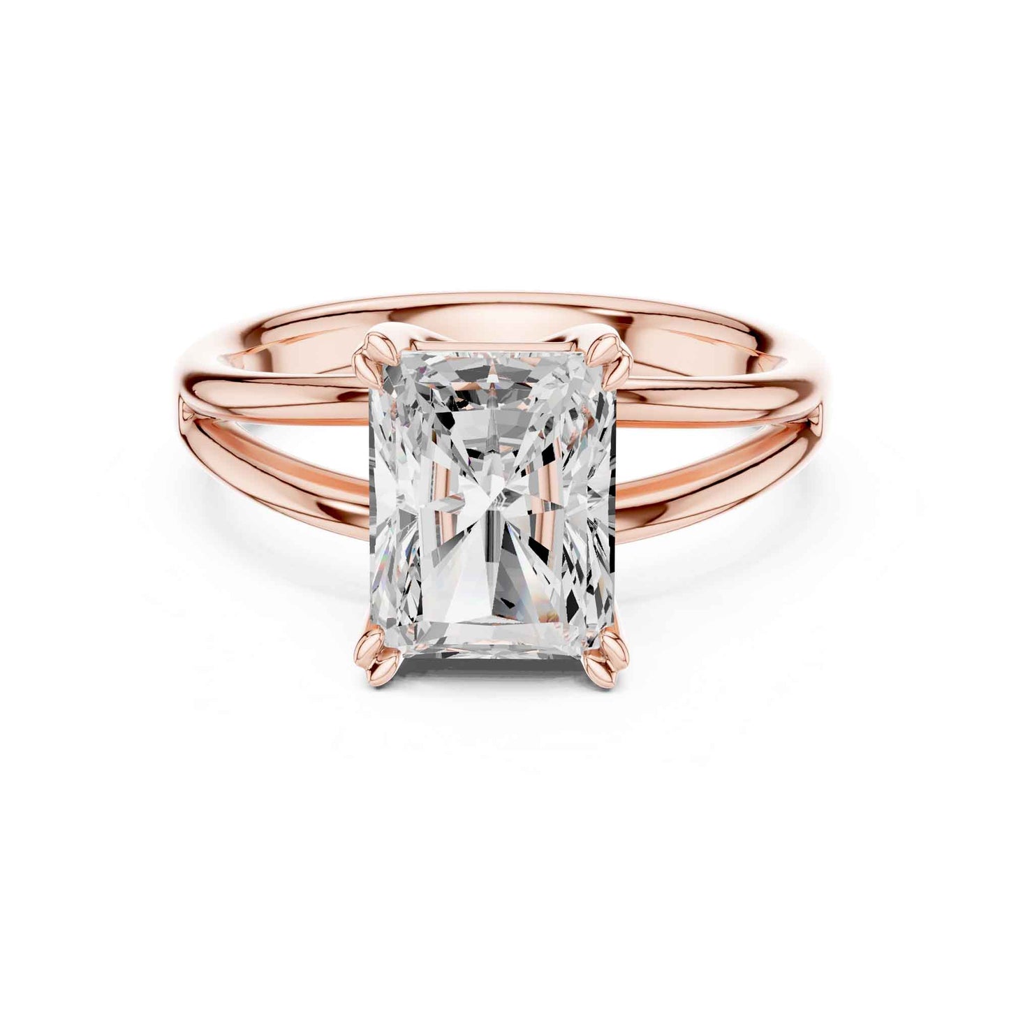 2 Carat radiant cut diamond engagement ring