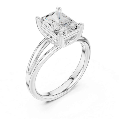 2 Carat radiant cut diamond engagement ring