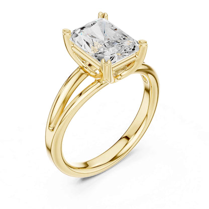 2 Carat radiant cut diamond engagement ring