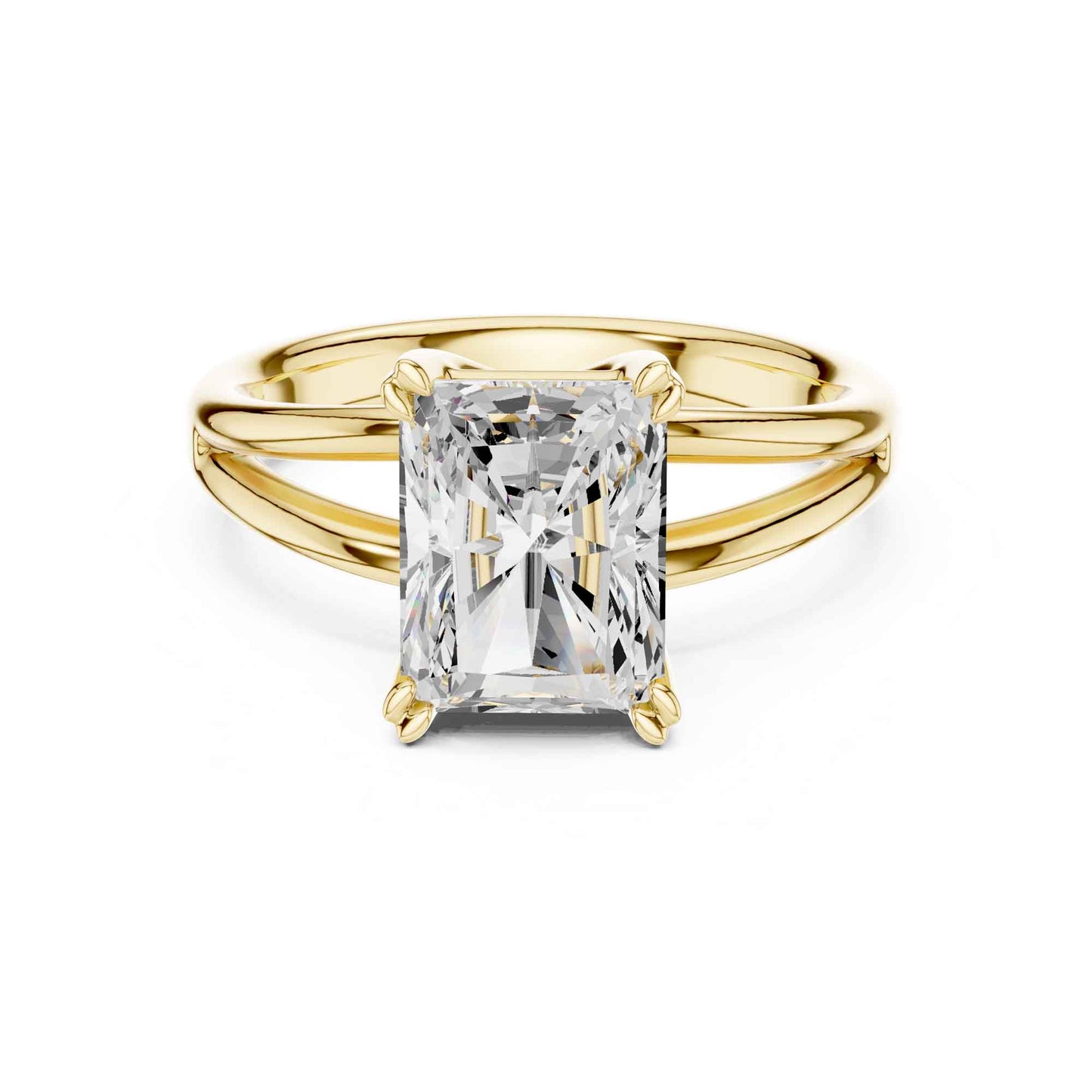 2 Carat radiant cut diamond engagement ring