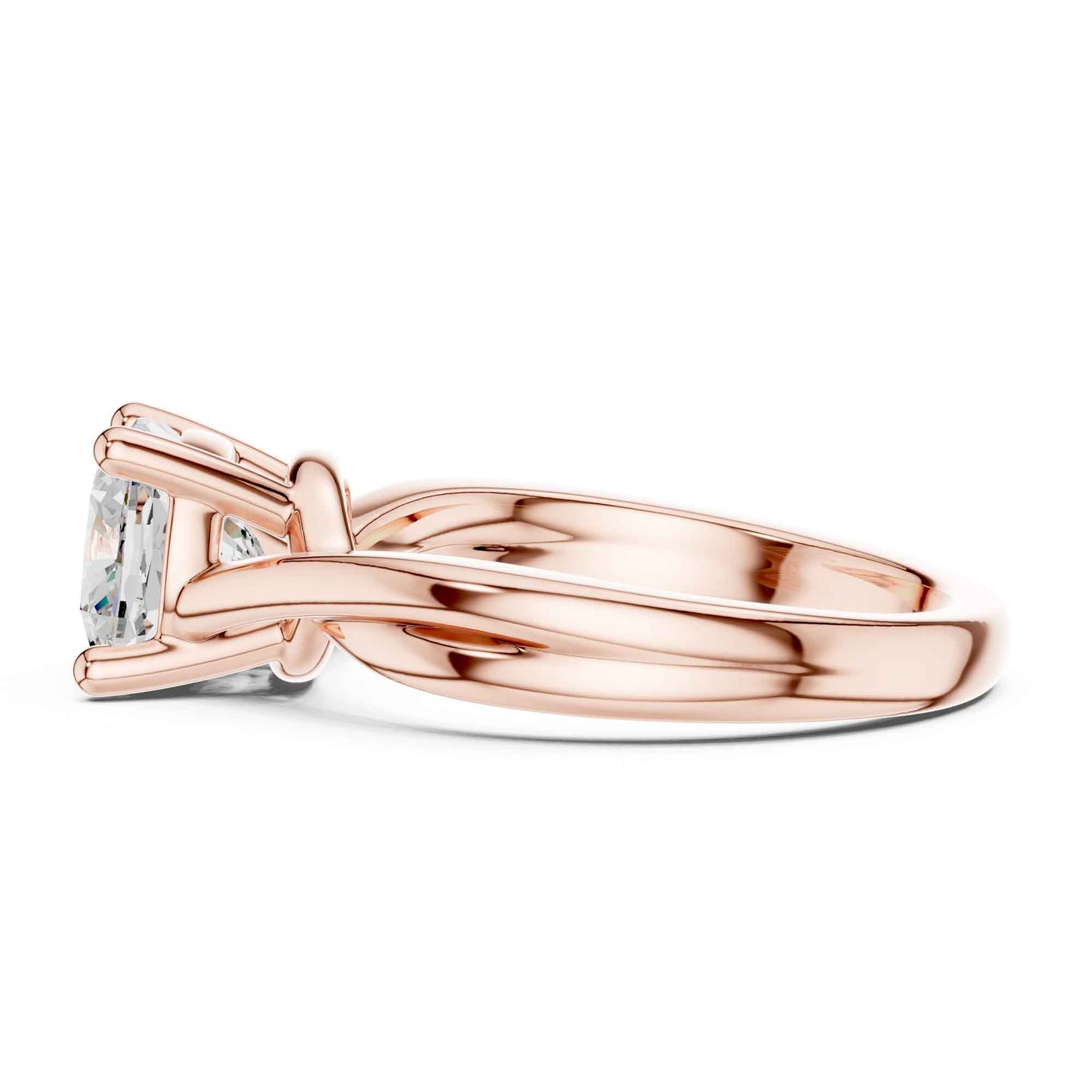 2 Carat Elegant Cushion Solitaire Engagement Ring Setting
