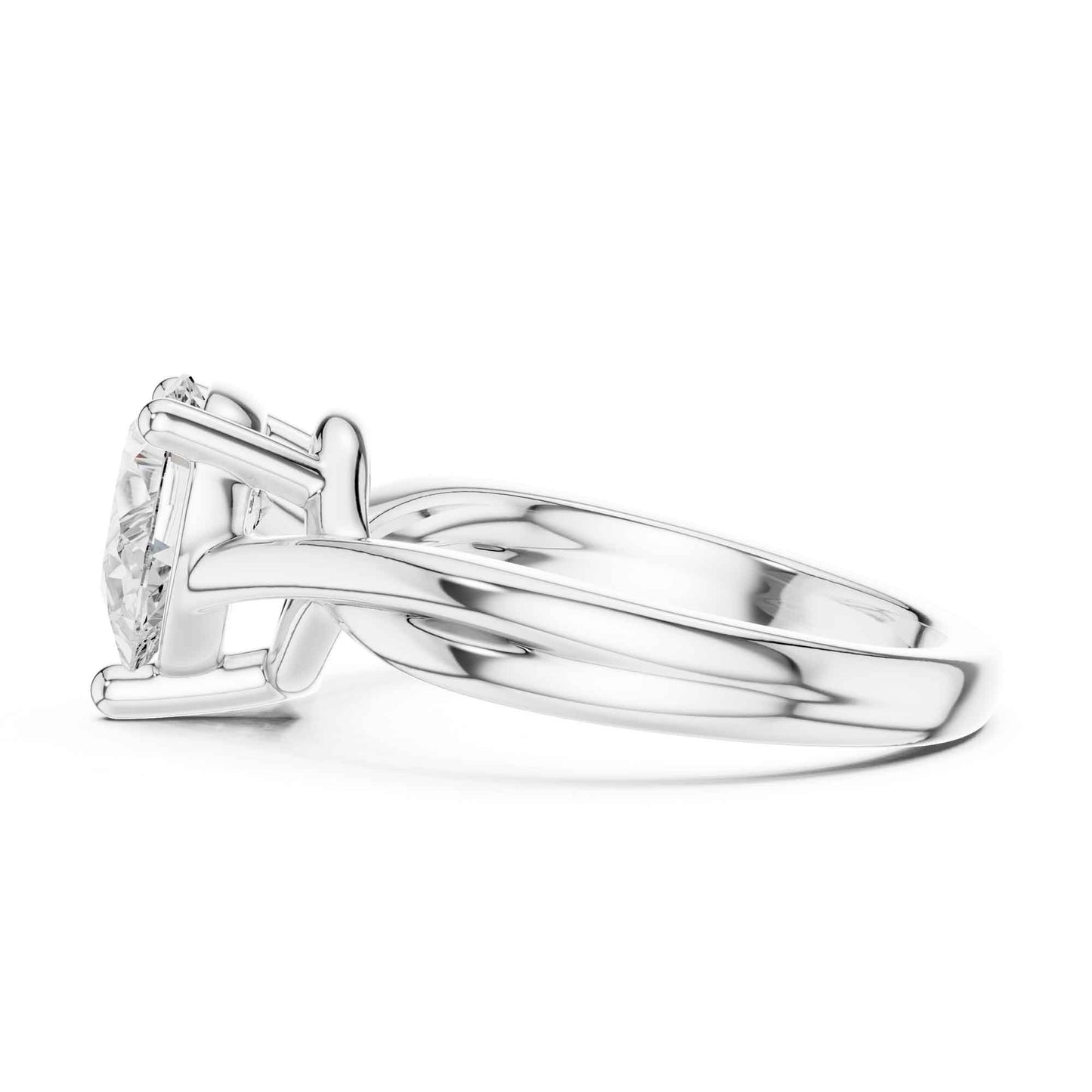 2 Carat Elegant Pear Cut Lab Grown Diamond Engagement Ring