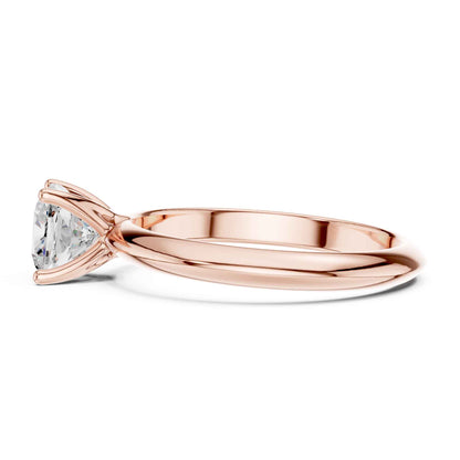 1 Carat Cushion Cut Lab Grown Diamond Solitaire Engagement Ring