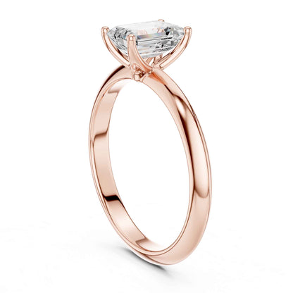 1 Carat Emerald Cut Lab Grown Diamond Solitaire Engagement Ring