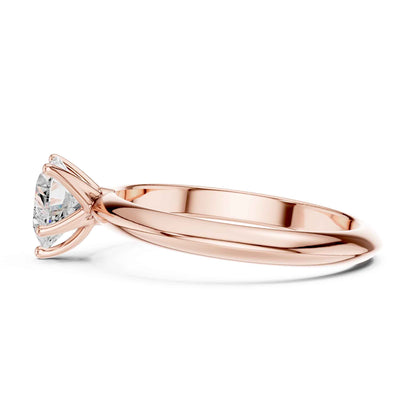 1 Carat Heart Shape Lab Grown Diamond Solitaire Engagement Ring