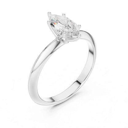 1 Carat Marquise Cut Lab Grown Diamond Solitaire Engagement Ring