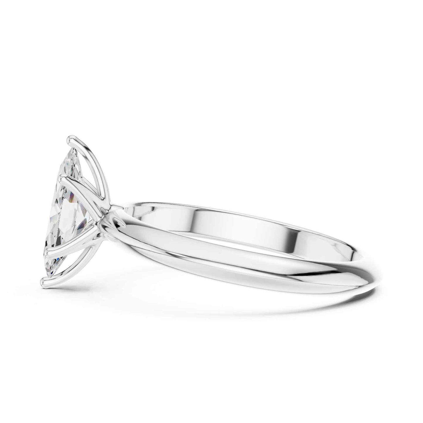 1 Carat Marquise Cut Lab Grown Diamond Solitaire Engagement Ring