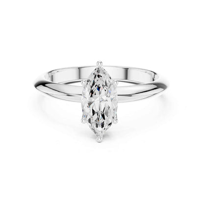 1 Carat Marquise Cut Lab Grown Diamond Solitaire Engagement Ring