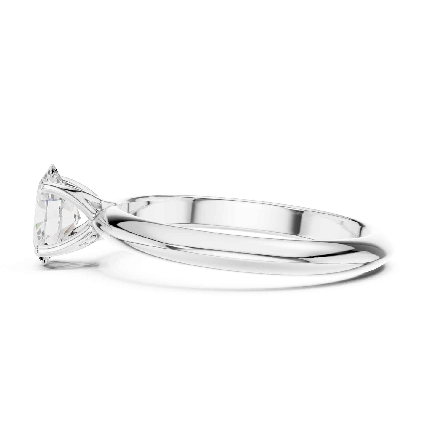 1 Carat Oval Cut Lab Grown Diamond Solitaire Engagement Ring