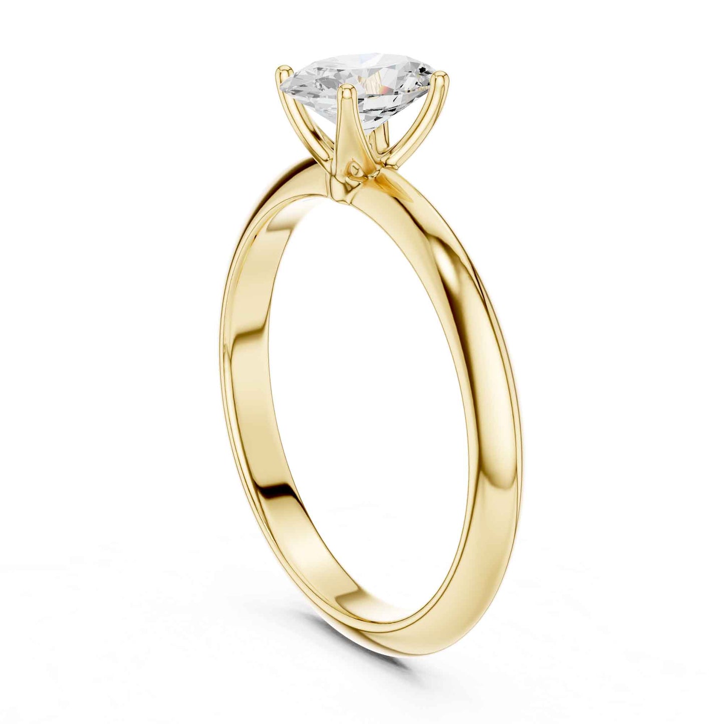 1 Carat Oval Cut Lab Grown Diamond Solitaire Engagement Ring