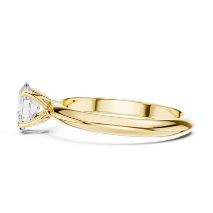1 Carat Oval Cut Lab Grown Diamond Solitaire Engagement Ring