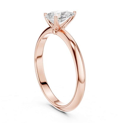 1 Carat Pear Cut Lab Grown Diamond Solitaire Engagement Ring