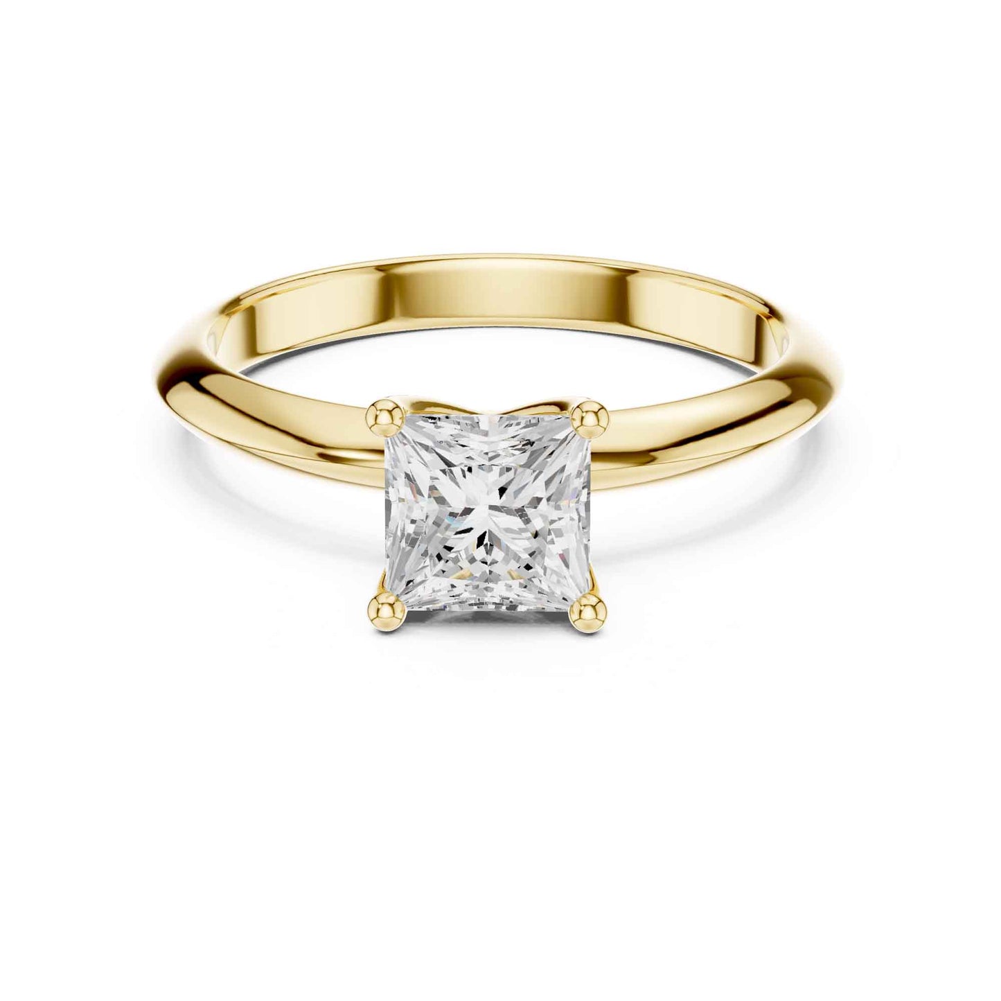 1 Carat Princess Cut Lab Grown Diamond Solitaire Engagement Ring