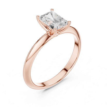 1 Carat Radiant Cut Lab Grown Diamond Solitaire Engagement Ring