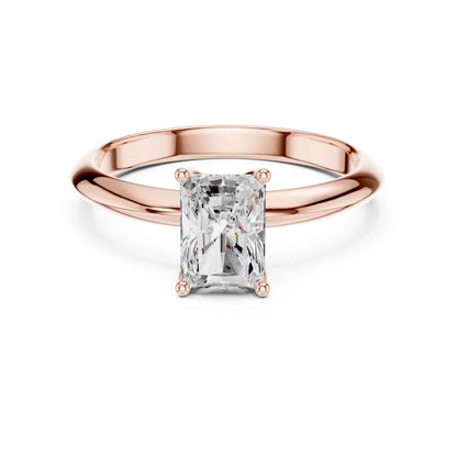 1 Carat Radiant Cut Lab Grown Diamond Solitaire Engagement Ring