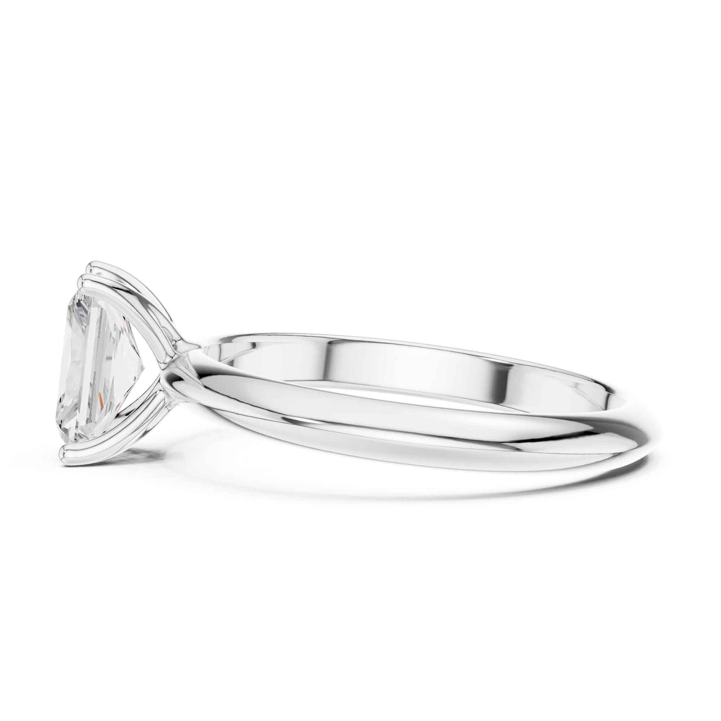 1 Carat Radiant Cut Lab Grown Diamond Solitaire Engagement Ring