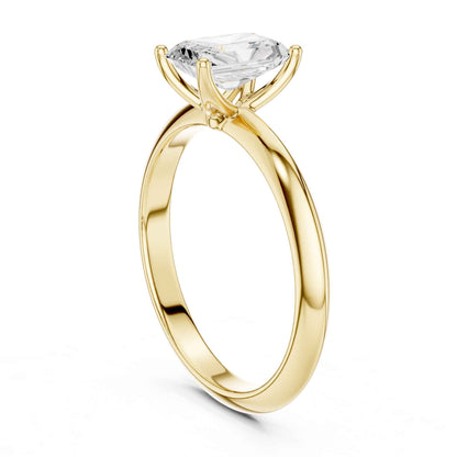 1 Carat Radiant Cut Lab Grown Diamond Solitaire Engagement Ring