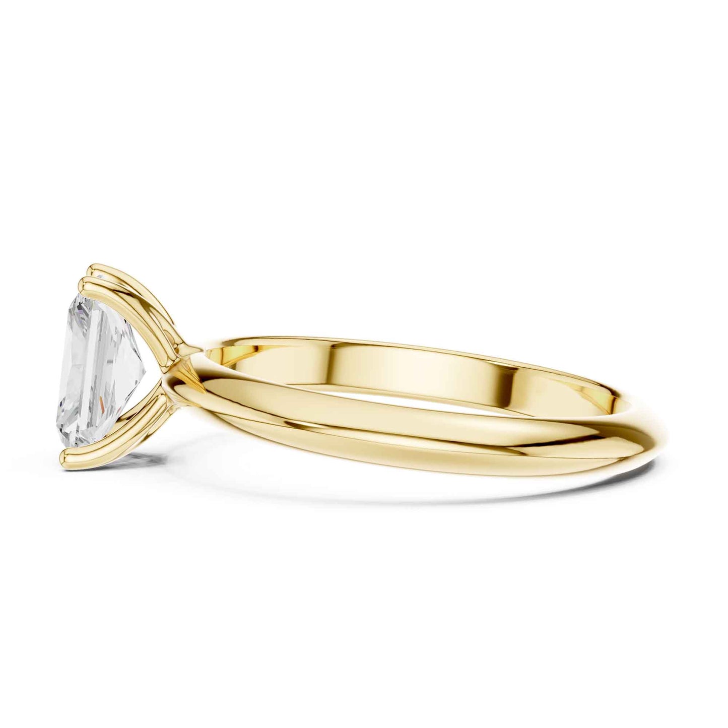 1 Carat Radiant Cut Lab Grown Diamond Solitaire Engagement Ring