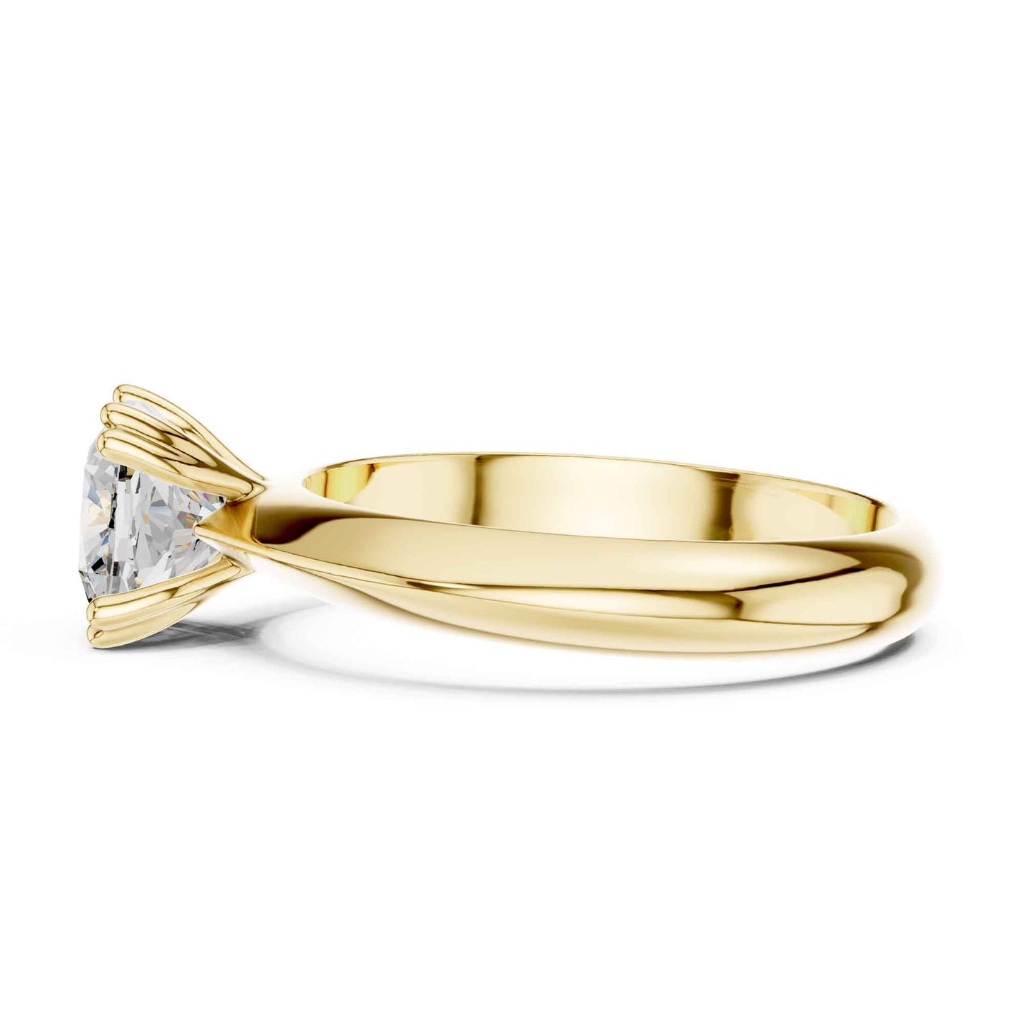 1.5 Carat Cushion Cut Lab Grown Diamond Solitaire Engagement Ring