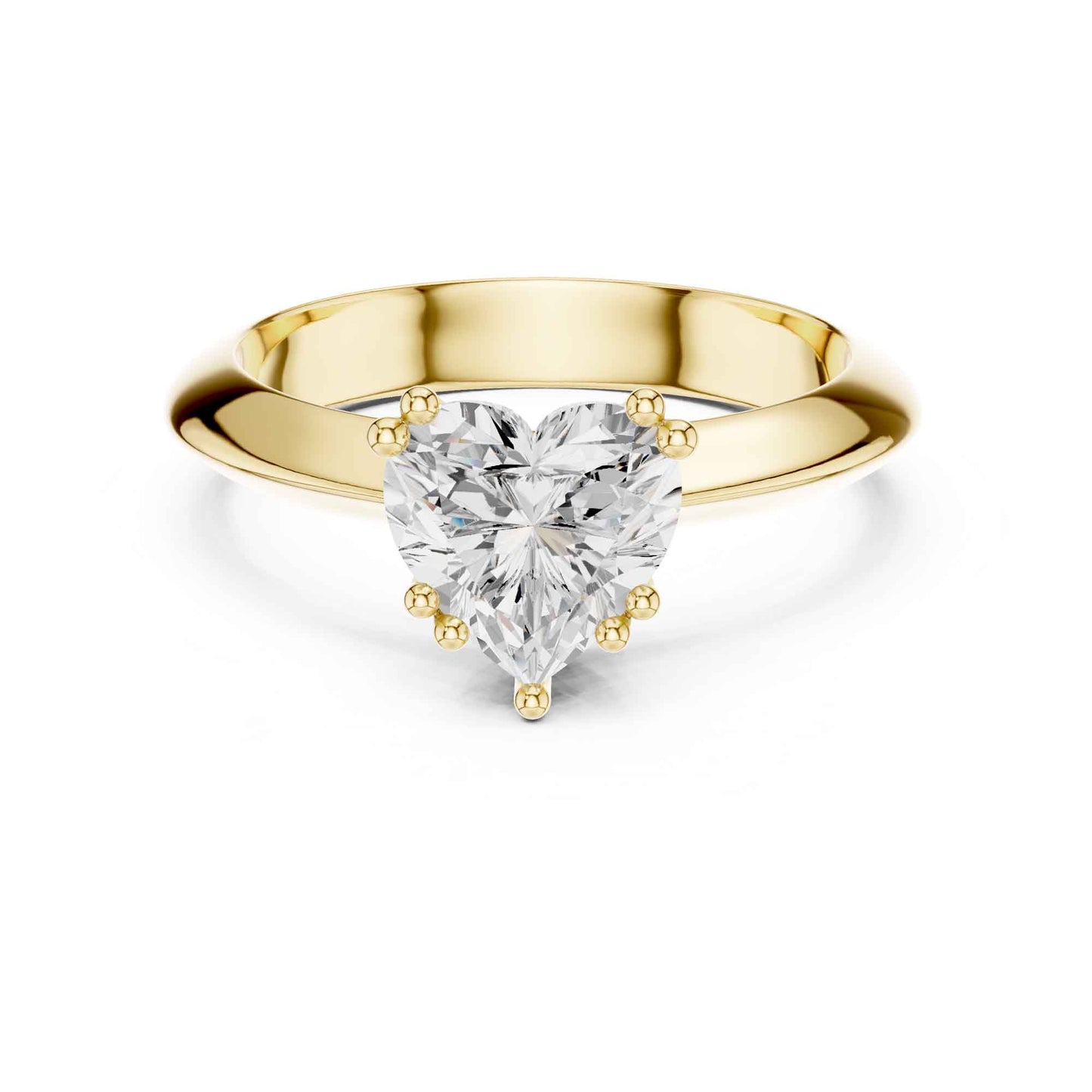 1.5 Carat Heart-Shaped Diamond Solitaire Engagement Ring