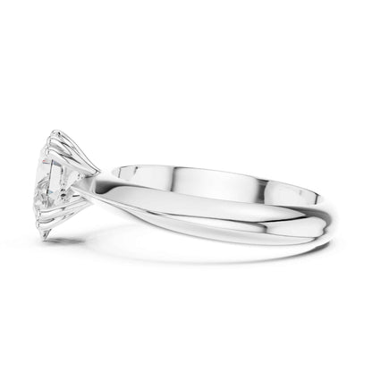 1.5 Carat Premium Pear Cut Diamond Bridal Solitaire Ring