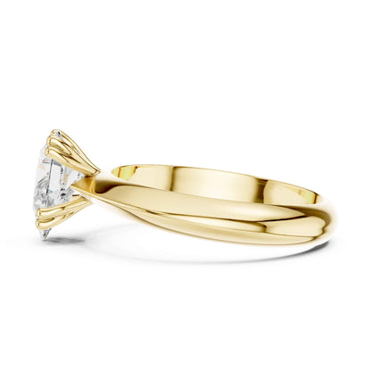 1.5 Carat Premium Pear Cut Diamond Bridal Solitaire Ring