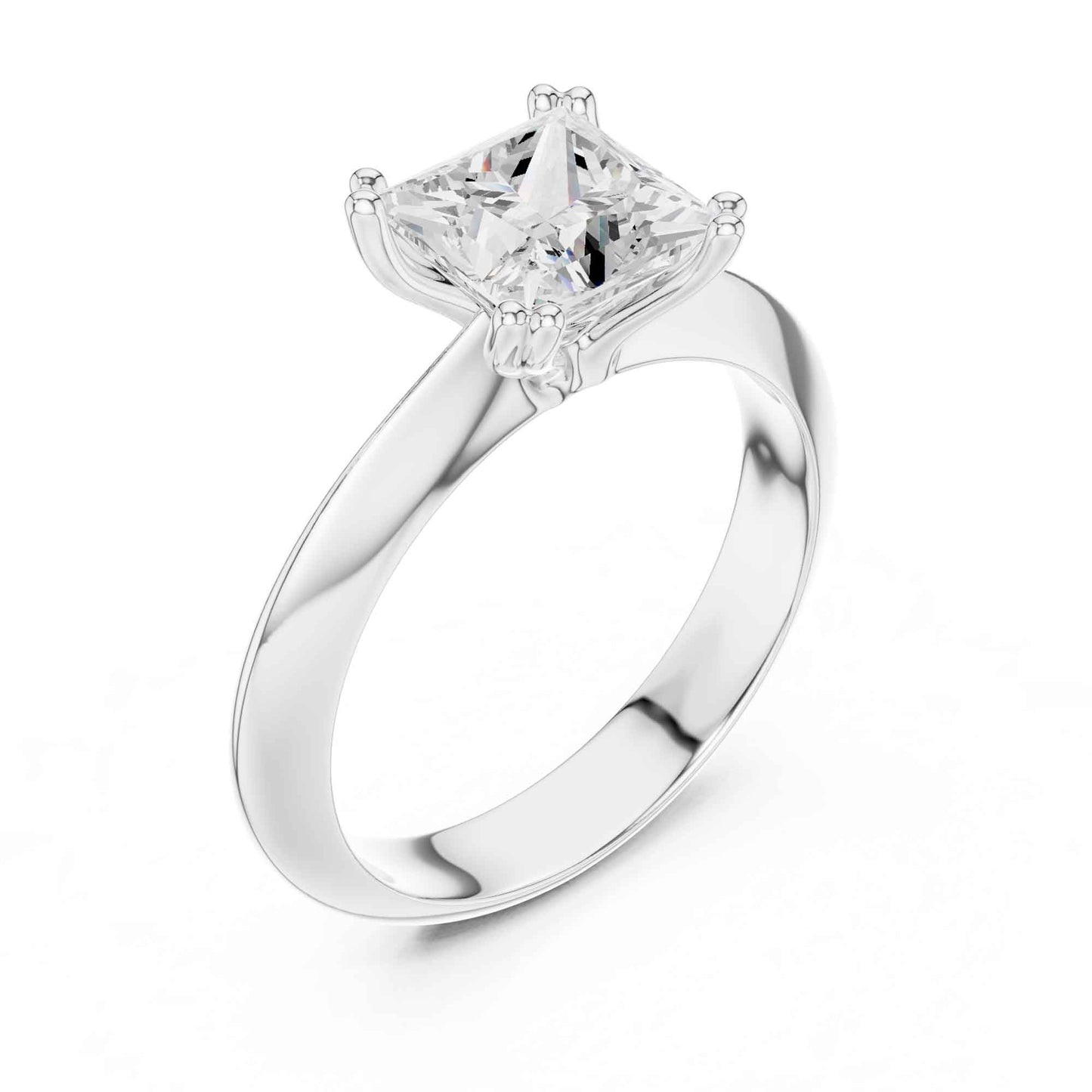 1.5 Carat Timeless Princess Cut Diamond Ring with Minimal Design