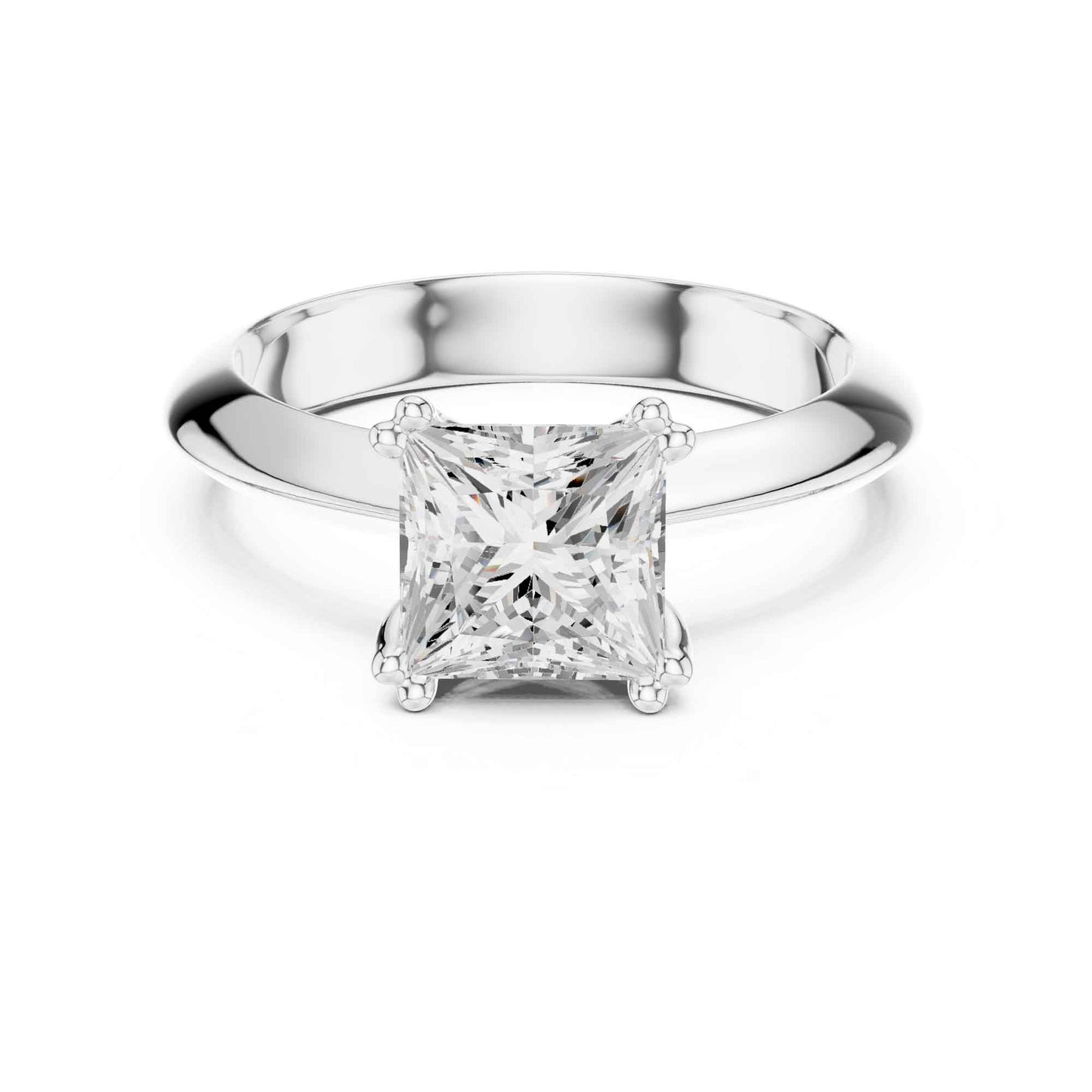 1.5 Carat Timeless Princess Cut Diamond Ring with Minimal Design