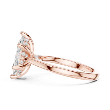2 Carat Timeless Marquise Cut Lab Grown Diamond Ring for Engagement