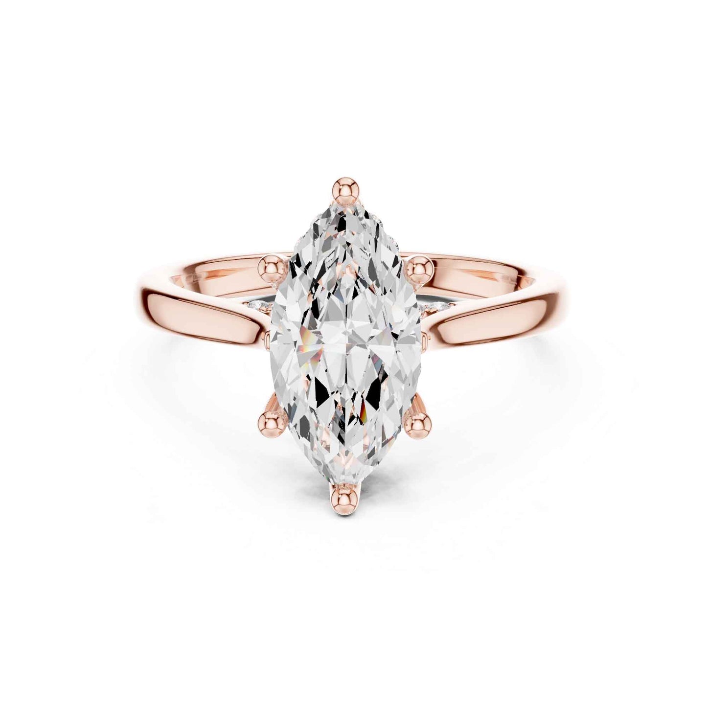 2 Carat Timeless Marquise Cut Lab Grown Diamond Ring for Engagement