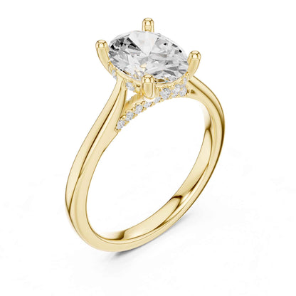 2 Carat Classic Oval Cut Lab Grown Diamond Engagement Ring