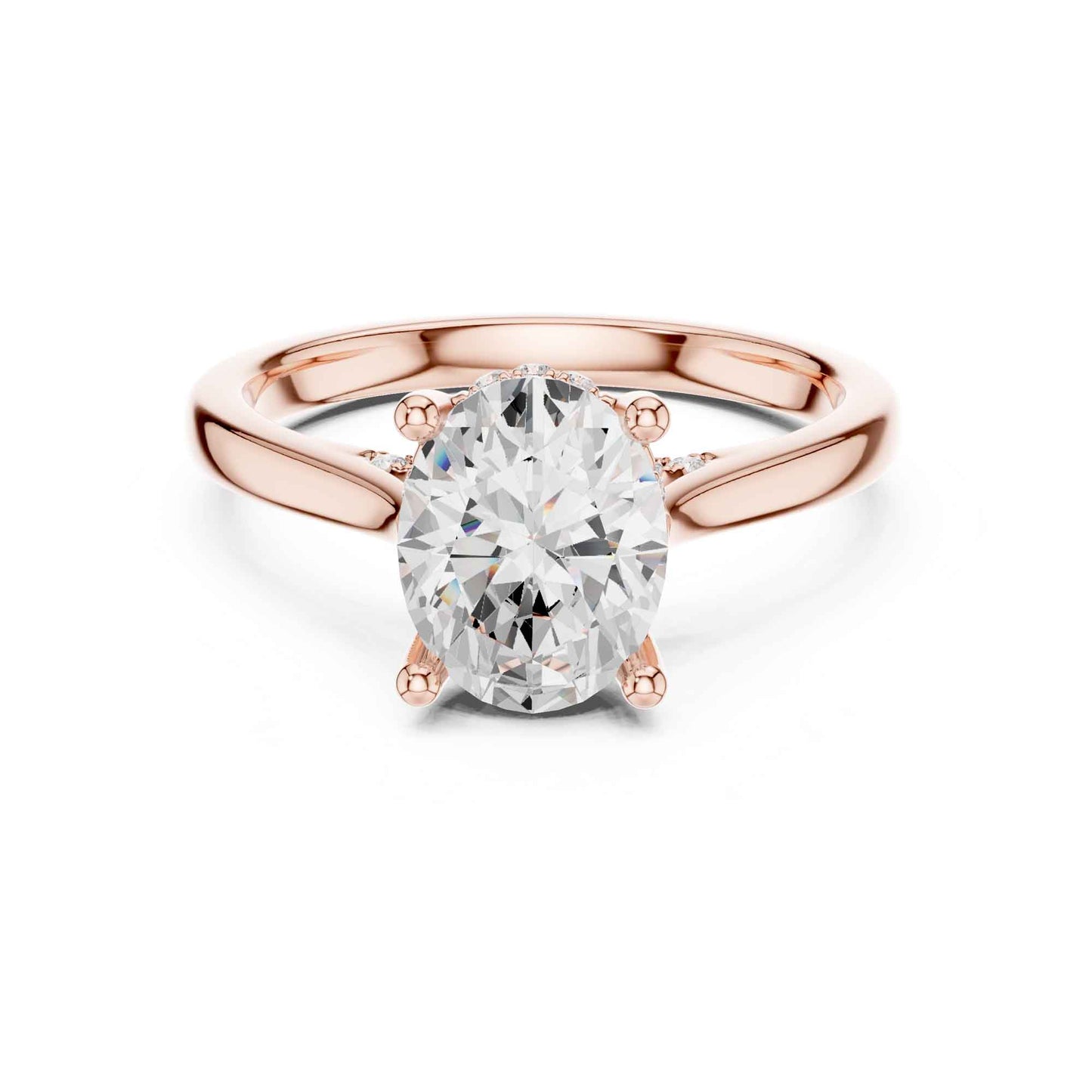 2 Carat Classic Oval Cut Lab Grown Diamond Engagement Ring
