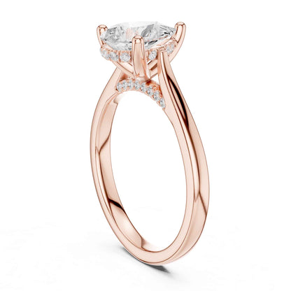 2 Carat Luxury Pear Cut Lab Grown Diamond Solitaire Engagement Ring