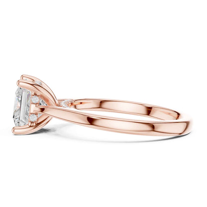 2 Carat Classic Princess Cut Lab Grown Diamond Engagement Ring