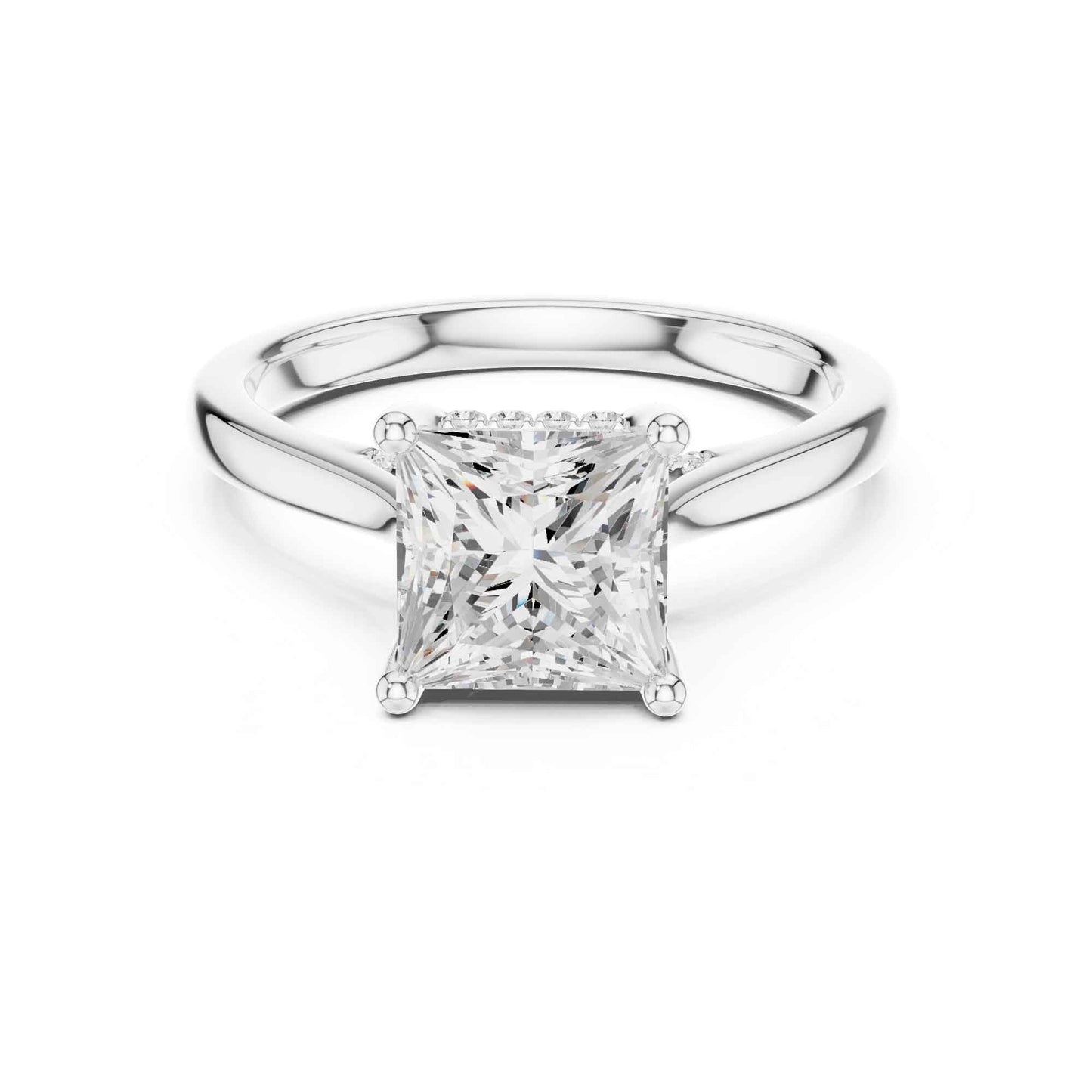 2 Carat Classic Princess Cut Lab Grown Diamond Engagement Ring