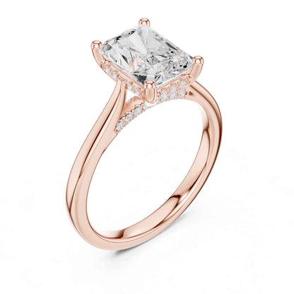2 Carat Radiant Cut Lab Grown Diamond Engagement Ring