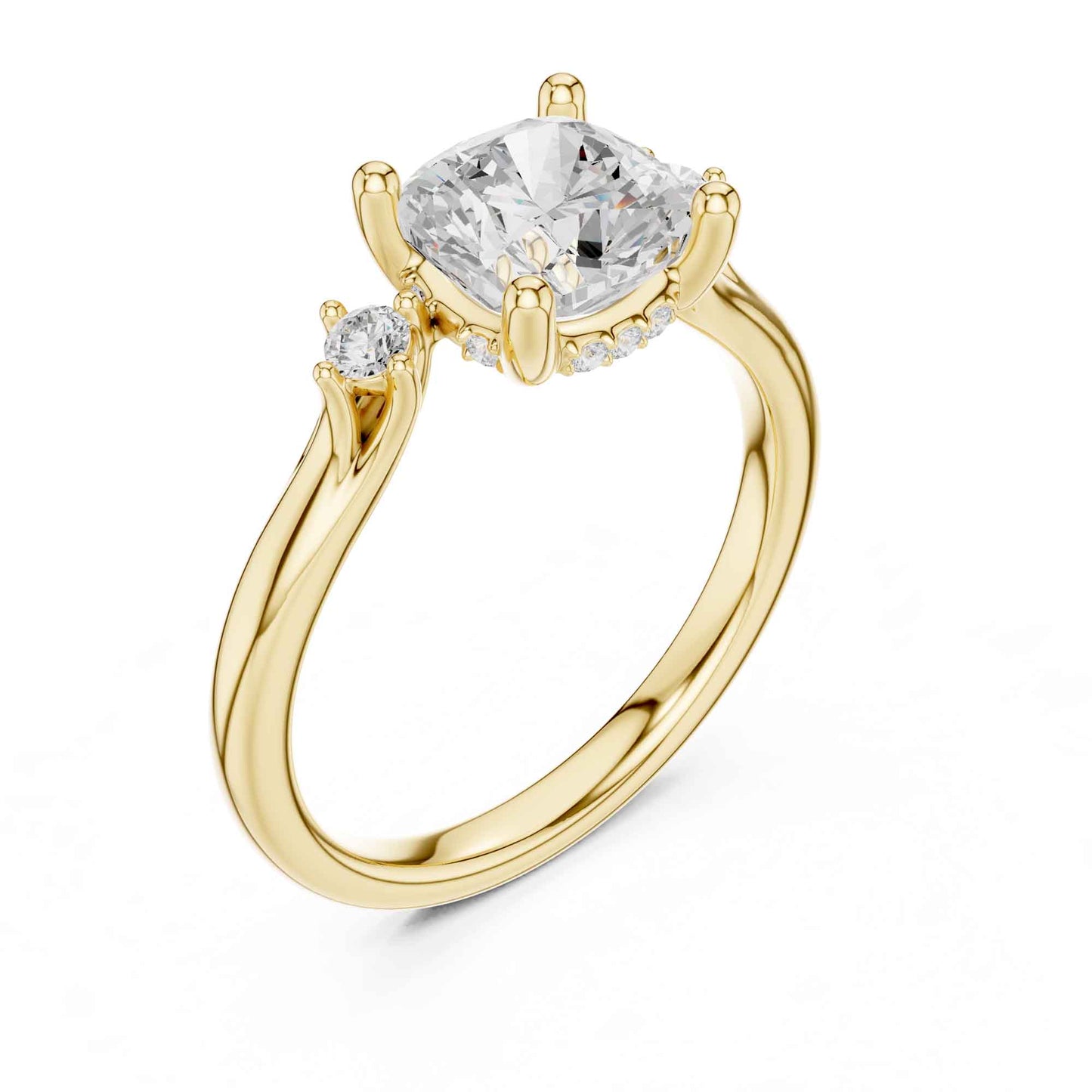 2 Carat Timeless Cushion Cut Lab Grown Diamond Engagement Ring