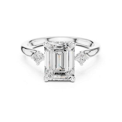 2 Carat Emerald Cut Lab Grown Diamond Engagement Ring