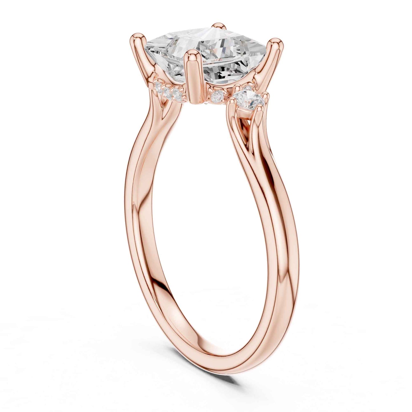 2 Carat Princess Cut Lab Grown Diamond Solitaire Engagement Ring