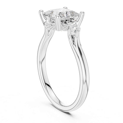 2 Carat Princess Cut Lab Grown Diamond Solitaire Engagement Ring