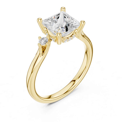 2 Carat Princess Cut Lab Grown Diamond Solitaire Engagement Ring